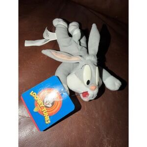 Vintage 1997 Bugs Bunny Looney Tunes Play-By-Play Bean Bag Plush Toy NWT